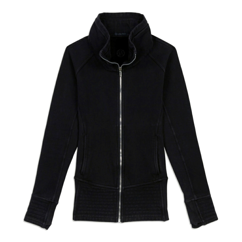 Lululemon Radiant black zip up jacket size 4
